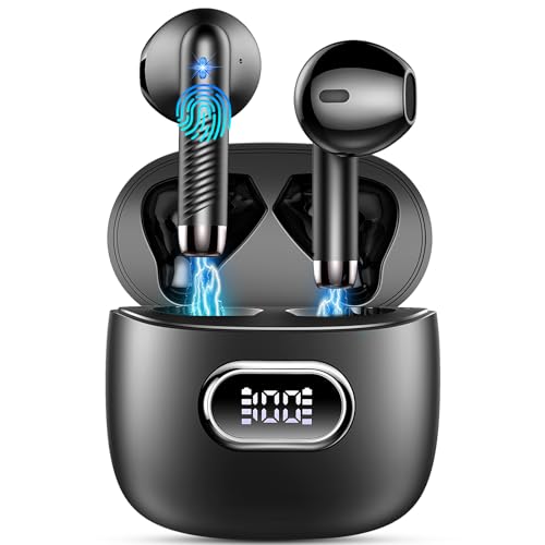 Bluetooth Kopfhörer, In Ear Kopfhörer Kabellos Bluetooth 5.4, Tiefer Bass 6D-Stereo Ear Buds, 50 Std ENC Noise Cancelling Ohrhörer, EQ per App, USB-C, IPX7 Wasserdicht Sport Headphones iOS/Android