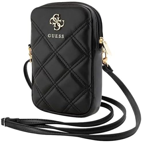 Guess Zip Quilted 4G Handtasche (Schwarz)