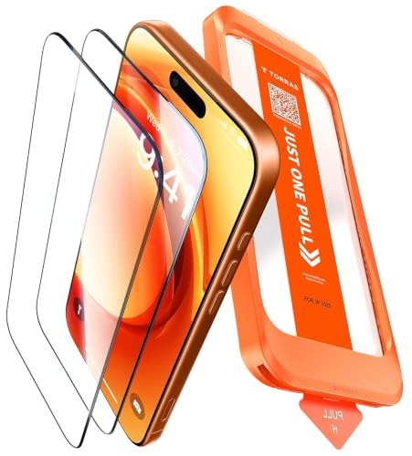 TORRAS für iPhone 17 Pro für Panzerglas 9H+ Stoßfest Schutzglas, 2 Stück