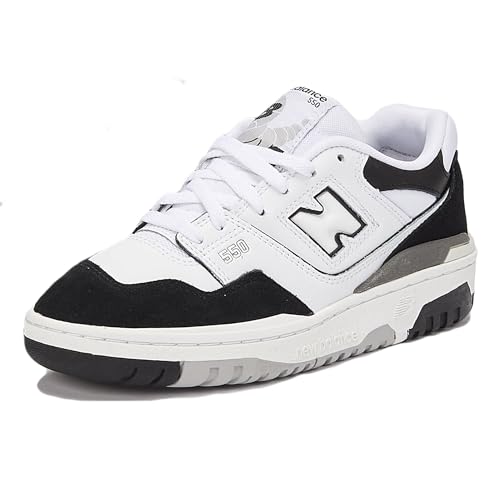 New Balance Jungen 550 Sneaker, Schwarz-weiß, 7.5 Women/6 Men