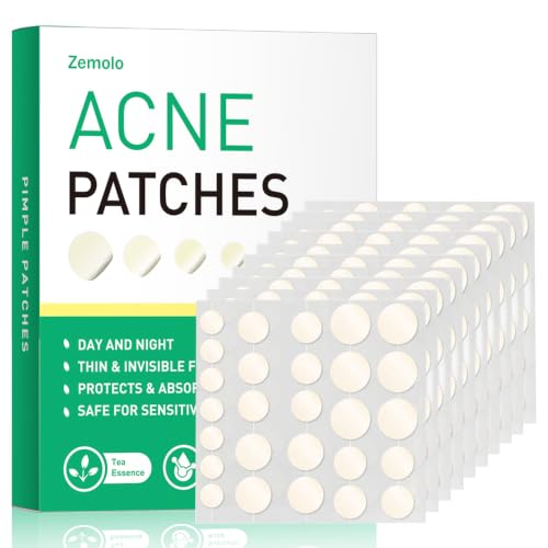 Zemolo 300 Stück Pickel Patch Hydrokolloid Pimple Patches Pickelpflaster
