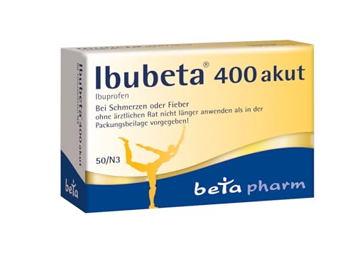IBUBETA 400 akut - 400 mg Ibuprofen Filmtabletten, 50 teilbare Tabletten