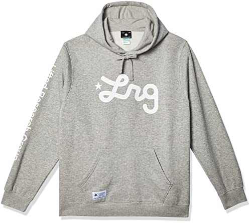 LRG Herren Lifted Script Poh Kapuzenpullover, grau meliert, 4X-Large