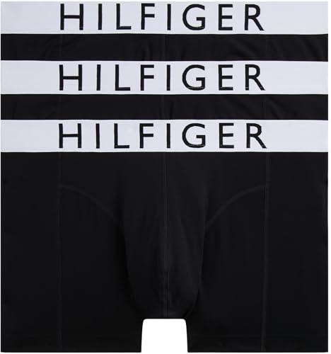 Tommy Hilfiger Herren 3P Trunk UM0UM02761 Trunk, Schwarz, M, Schwarz (Weiß/Util Salbei/Nob Blu), M