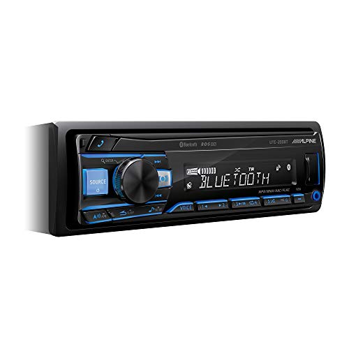 Alpine Electronics UTE-200BT Autoradio Bluetooth 1DIN, Schwarz (RGB Beleuchtung)