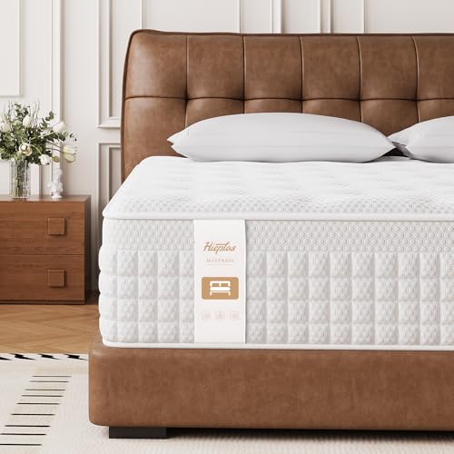 Hieptos Matratze 90x200 cm Höhe 28cm, Härte H3 H4, 9-Zonen Taschenfederkernmatratze, mit Komfortschaum, Orthopädische ergonomische Matratze, Öko-TEX & CertiPUR Zertifiziert, Druck- & Rückenschmerzen