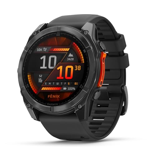 Garmin Fenix 8, 51 mm, GPS-Multisport-Smartwatch, Schwarz/Schiefergrau