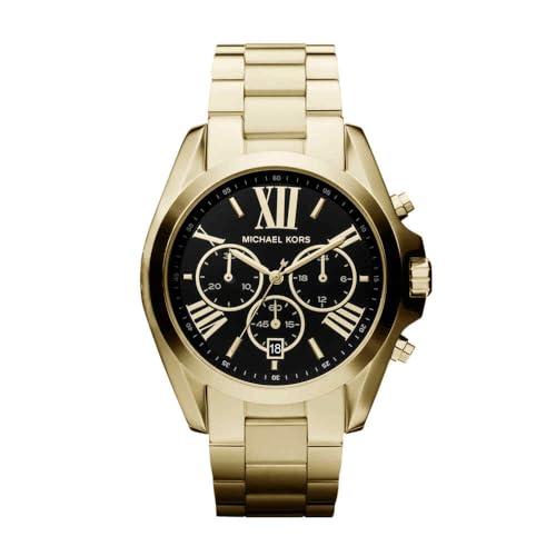 Michael Kors MK5739 Bradshaw Chronograph Uhr Damenuhr Edelstahl 100m Analog Chrono Datum Gold