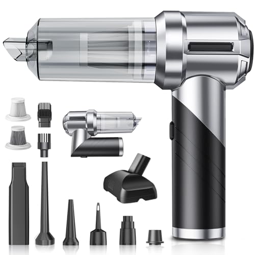 NVKHG Handstaubsauger, 28000Pa Handstaubsauger Akku, 3 in 1 Faltbar Autostaubsauger, Mini Staubsauger mit Bürstenloser Motor, Kabelloser Staubsauger für Auto, Haus, Küche