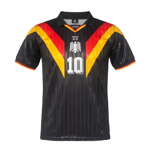 MAMUN Retro Trikot Deutschland schwarz Größe L