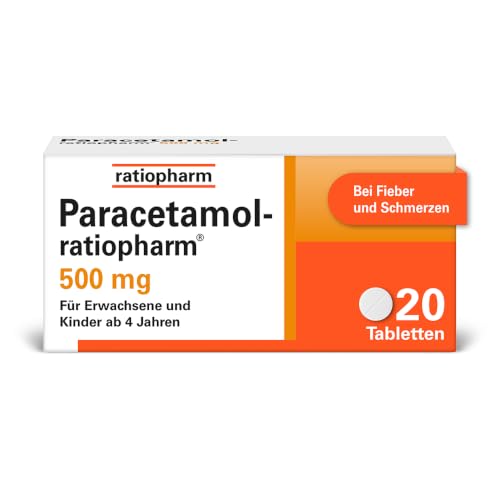 Paracetamol-ratiopharm® 500 mg Tabletten, 20 Tabletten, bei Schmerzen