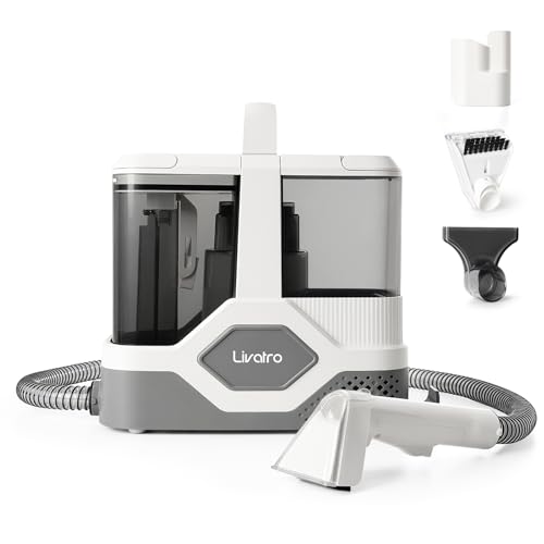 Livatro Polsterreiniger Gerät Nasssauger Waschsauger Teppichreiniger, 600W, 16KPa, 2,3L Wassertank, Selbstreinigung, Kompakter Nasssauger Polsterreiniger, Für Teppich, Sofa, Vorleger, Polster, Treppen