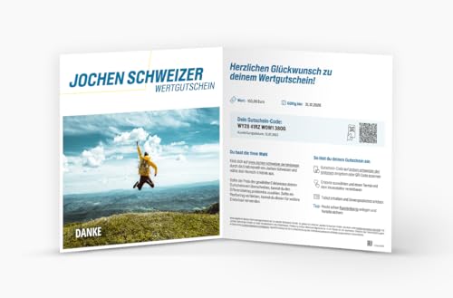 JOCHEN SCHWEIZER Geschenkgutschein Danke 200 Euro