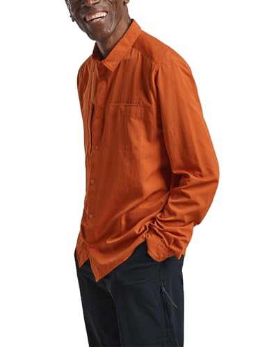 Jack Wolfskin Herren Sierra Canyon Ls Hemd, Burnt Orange, L EU