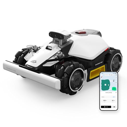 MAMMOTION LUBA Mini 2 AWD 1000 Rasenroboter ohne Begrenzungskabel, empf.1000㎡ Tri-Kamera-AI-Vision & NetRTK-Positionierung, Auto-Mapping, DropMow-Modus, 80% Steigung,Schnitthöhe 20-65mm,10 Multi-Zonen