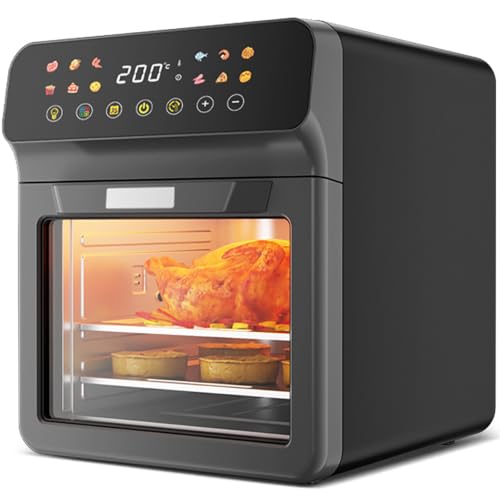 12L Heißluftfritteusen-Toaster-Ofen-Kombination, 360° Heißluftzirkulation