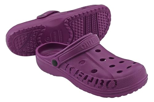 KENBO Clogs Damen Herren Gartenschuhe Badeschuhe Pantoletten Hausschuh Freizeit Praxis Gr.36-49 (Berry, EU Schuhgrößensystem, Erwachsene, Numerisch, M, 38)