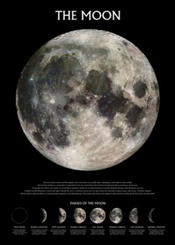 1art1 Empire 210449 Weltall Universum - Der Mond - Plakat Poster Druck - 61 x 91.5 cm