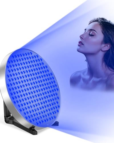 Jitesy Solarium für Zuhause,50W 250PCS 460NM,Gesichtssolarium Faltbares Seinstellbares Ständer Und Aufhängbare Haken,Gesichtsbräuner Solarium Für Zuhause Verschenken Self Tanning Drops*2