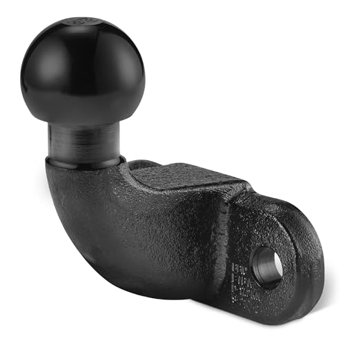 Amazon Basics Hitch Anhängerkugel, 50 mm Kugeldurchmesser, bis zu 3,500 kg Tragfähigkeit, mit E-Zulassung, ca. 13.0 x 13.3 x 9.8 cm, Schwarz