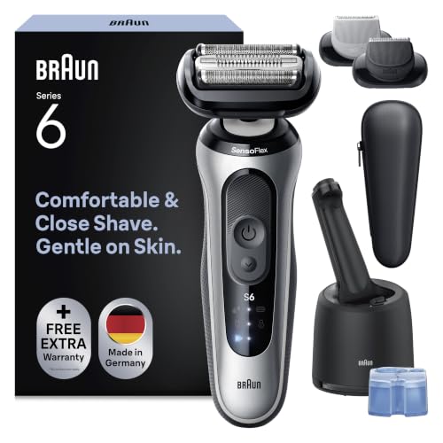 Braun Rasierer Herren Elektrisch Series 6, 62-S7650cc, Silber