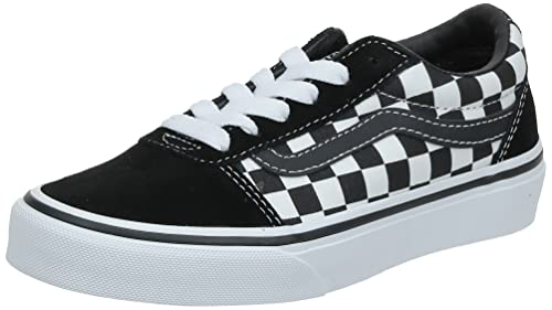 Vans Unisex Kinder Ward Suede/Canvas Sneaker, Schwarz Checker Black True White Pvj, 38 EU