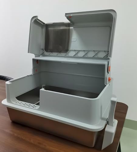 Edelstahl Katzenklo mit Deckel