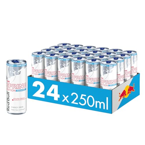 NEU: Red Bull Energy Drink Spring Edition Sugarfree, Kirsche-Sakura, 24 x 250ml EINWEG