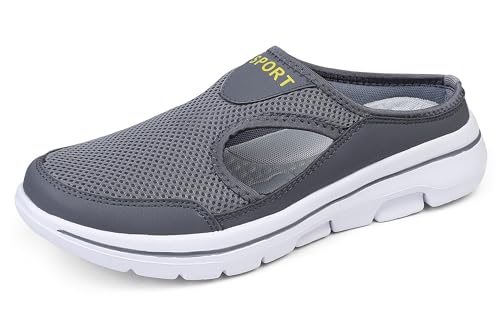 Meik Mangni Hausschuhe Damen Herren Clogs Leichte DunkelGrau Gr.42 EU