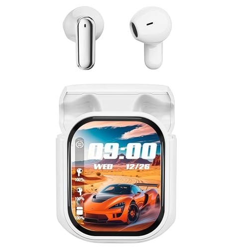 AAFGVC Luminea HTC Übersetzer Kopfhörer Echtzeit Sprachübersetzung mit Touchscreen Intelligente Bluetooth Kopfhörer (Weiß)