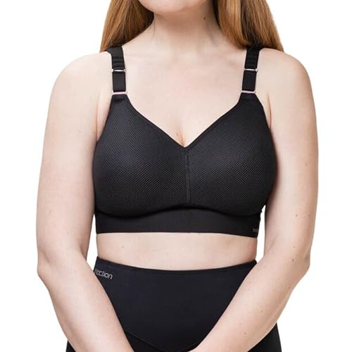 TriAction Damen Gepolstert Sport-BH Hybrid Lite P, Schwarz (Black 04), Gr. 80D