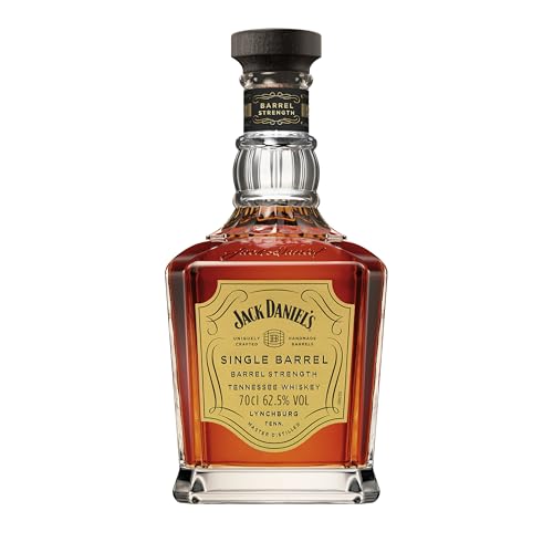 Jack Daniel's Single Barrel Barrel Strength - Tennessee Whiskey - Geschenkempfehlung - Kraftvoll mit Noten von Vanille und leichtem Rauch - 0.7L/62.5% Vol.