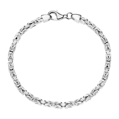 Jewlix Königsarmband Silber 925 rhodiniert, 3 mm, Damen und Herren Armband