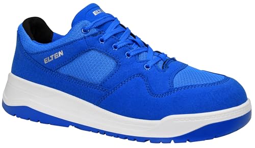 ELTEN MAVERICK blue Low ESD S1PS, Sicherheitsschuhe für Herren, leicht, Stahlkappe, Obermaterial: Textil, Innenfutter: Textil (atmungsaktiv), Gr. 43