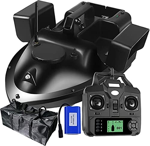 Futterboot mit GPS RC Boot, Fischköder-Boot Angelköder-Boot, GPS Cruise Köder-Boot Mit 12000Mah Batterie (Schwarz)