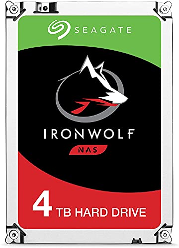 Seagate IronWolf, NAS interne Festplatte 4TB HDD, 3.5 Zoll, 5900 U/Min, CMR, 64 MB Cache, SATA 6GB/s, silber, inkl. 3 Jahre Rescue Service, ST4000VN008