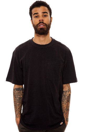 Dickies, Herren, T-Shirt mit Tasche im legeren Stil, Schwarz, XXL