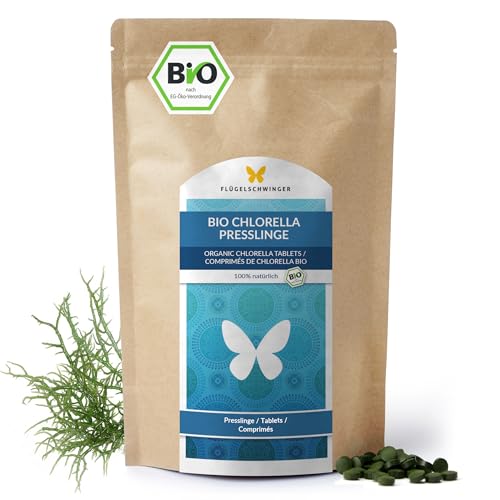 1kg BIO Chlorella Presslinge, 4000 Tabletten 'a 250mg, 100% natürlich, rückstandskontrolliert, nach EU-ÖKO-Standard kultiviert und hergestellt, Rohkostqualität, ohne Zusätze (1000g)