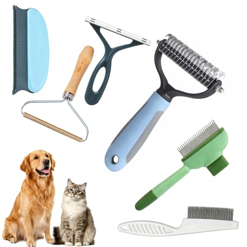 6‑in‑1 Tierpflege‑Set für Hunde und Katzen, Katzenbürste und Hundebürste