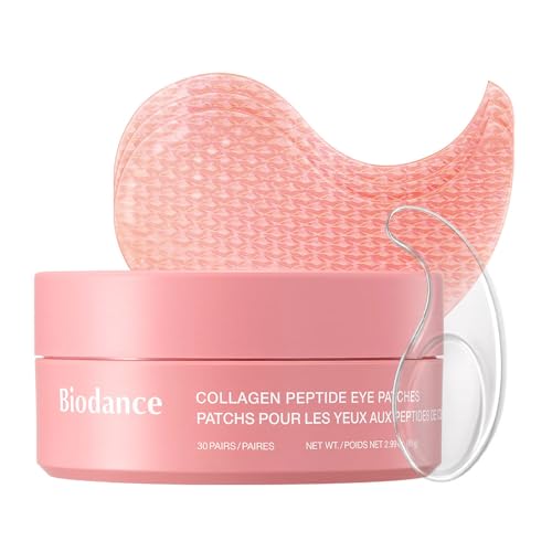 Biodance Collagen Peptide Augenpads, Anti-Falten-Pads für Gesicht und Lachfalten, Augenmaske gegen feine Linien, Tränensäcke und Falten, koreanische Hautpflege (60 Stück)