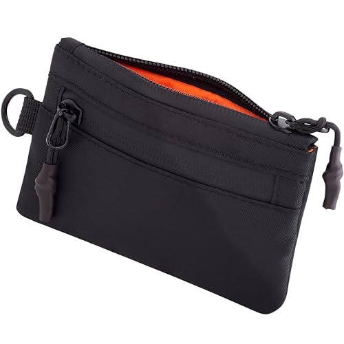 OW-Travel RFID Karten Portemonnaie Klein mit Münzfach. Kontaktloser, geschützter RFID Geldbörse Klein. Sicherheit und Seelenfrieden. Geldbeutel Karten: Leichtes und Minimalistisches Design.Schwarz