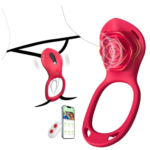 Sex Spielzeug für die Paare Frau Männer, BDSM Rose Vibration für Frauen, Vibratorensets für Frauen Klitoris mit Fernbedienung Leise, Penisring Vibrator App, Erotisches Sexspielzeug Sex Maschine Spiele