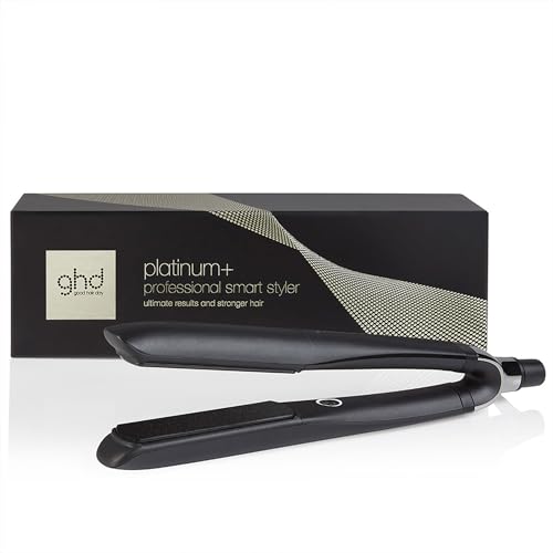 ghd platinum+ black - Intelligenter professioneller Haarglätter, weniger Haarbruch, mehr Glanz und Farbschutz, Ultra-Zone-Technologie, optimale Kämmtemperatur 185ºC homogen
