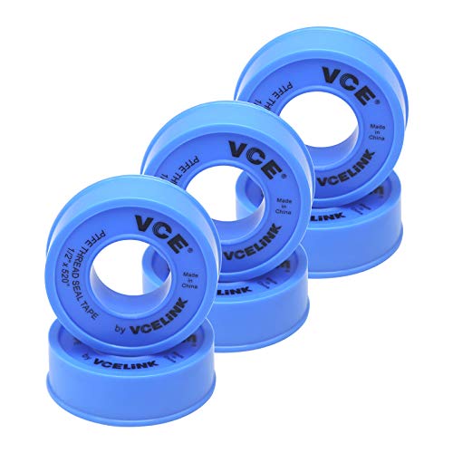 VCELINK PTFE Dichtband PTFE Band Gewinde Dichtungsband Teflonband Gewindedichtband PTFE Tape, 12mm 13m, Blau 6 Stück