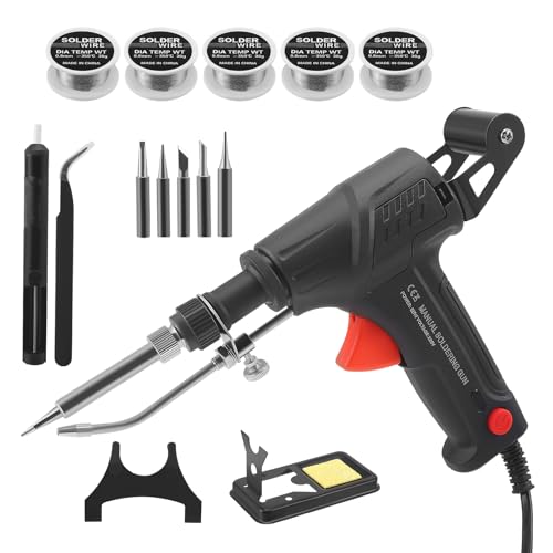 Tragbarer Multifunktionslötkolben Set, Interne Industrielle Laserschweißwerkzeuge, Laserschweißgerät Automatische Schweißpistole, Handlötpistole mit 5 Lötdrähten, Rostentfernung, Schneiden (Schwarz)