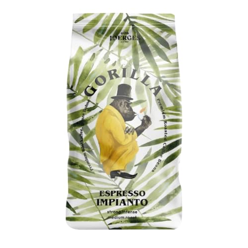 Joerges Gorilla Espresso Impianto Schokoladige Ganze Bohnen mit Fruchtigem Abgang, 1 kg