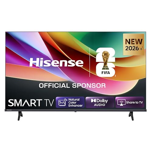 Hisense 40E4DS Fernseher 43 Zoll, 4K FHD Smart TV, Hi-View AI Engine, 60Hz Game Mode, Natural Colour Enhancer, Dolby Audio, DTS Virtual: X, Rauschunterdrückung, Airplay [2026]