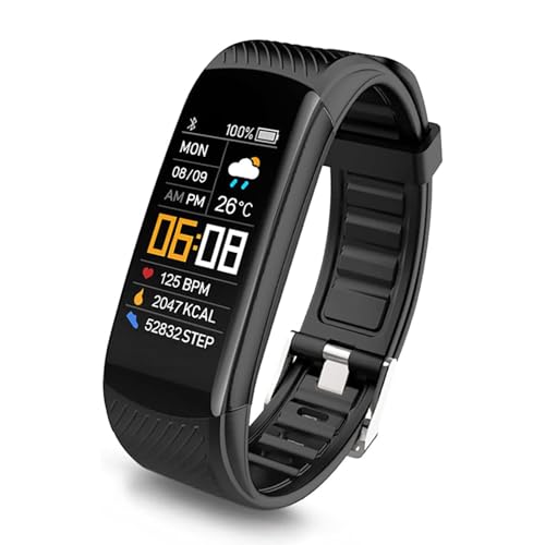 HUYVMAY Fitness Tracker schrittzähler Fitnessuhr wasserdichte Aktivitätstracker mit Pulsmesser Schlaftracker Nachricht Anruf Benachrichtigung, Damen Herren Sportuhr Smartwatch Android iOS Kompatibel