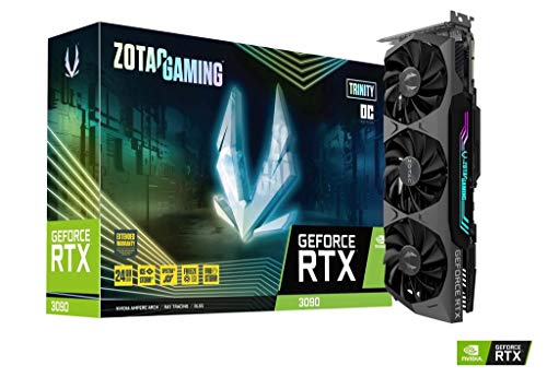 ZOTAC Gaming GeForce RTX™ 3090 Trinity OC 24GB GDDR6X 384-bit 19,5Gbps PCIE 4.0 Gaming Grafikkarte, IceStorm 2.0 Advanced Cooling, Spectra 2.0 RGB Lighting, ZT-A30900J-10P