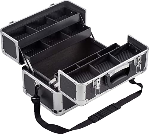 Meister Mehrzweckkoffer 355 x 240 x 225 mm - Viel Stauraum - Einteilbare Kleinteilfächer - Abschließbar - Inklusive 2 Schlüssel und Tragegurt, Kosmetikkoffer, Scherenkoffer, 9095040